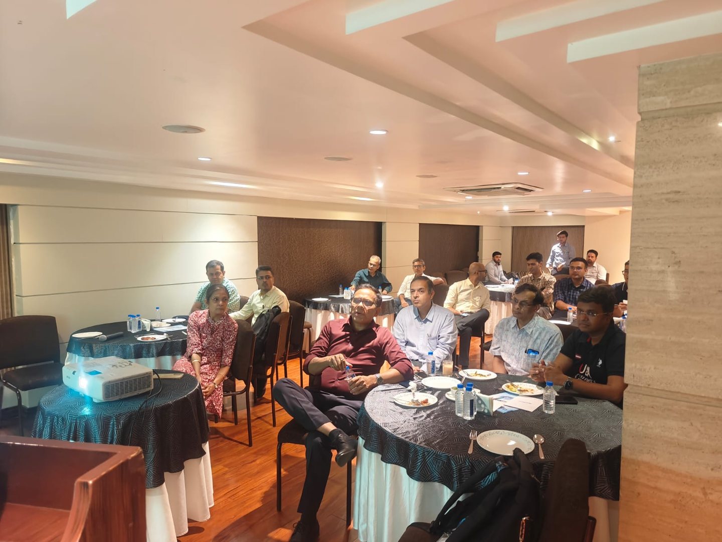 Gastroenterologists and physicians attending a Gastroenterology Club of Indore case discussion in Indore